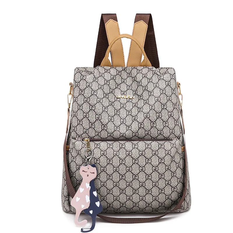 Рюкзак женский стиль популярный бренд Модный буквенный напечатанный Рюкзак Универсальный многофункциональный большой емкости плеча