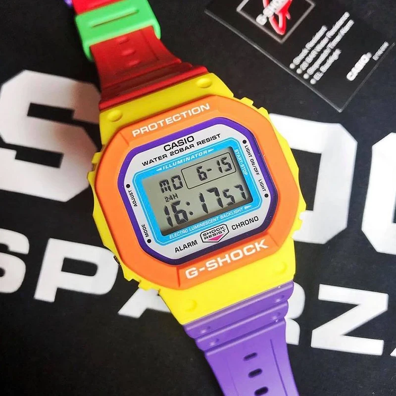 US $212.50 Casio Watch G Shock Watch Men Top Luxury Set Lego Color Matching Limited Rainbow Cube Multifunction Men Watch Relogio Masculino