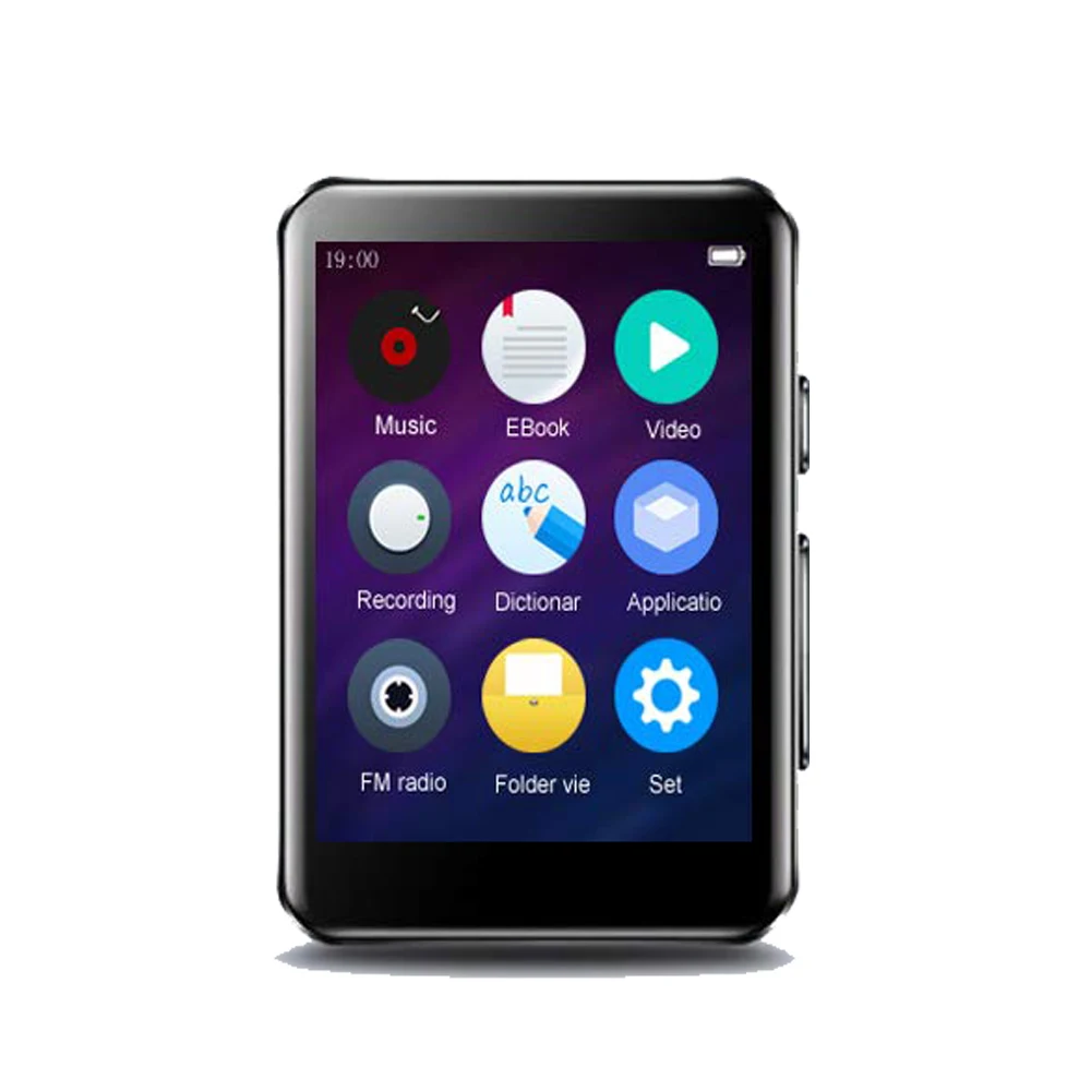 Bluetooth 5,0 MP3 плеер с динамиком 2,5 дюймов полный сенсорный экран 16 Гб электронная книга FM радио HiFi Bluetooth без потерь музыка видео - Цвет: X5-mp3-Black