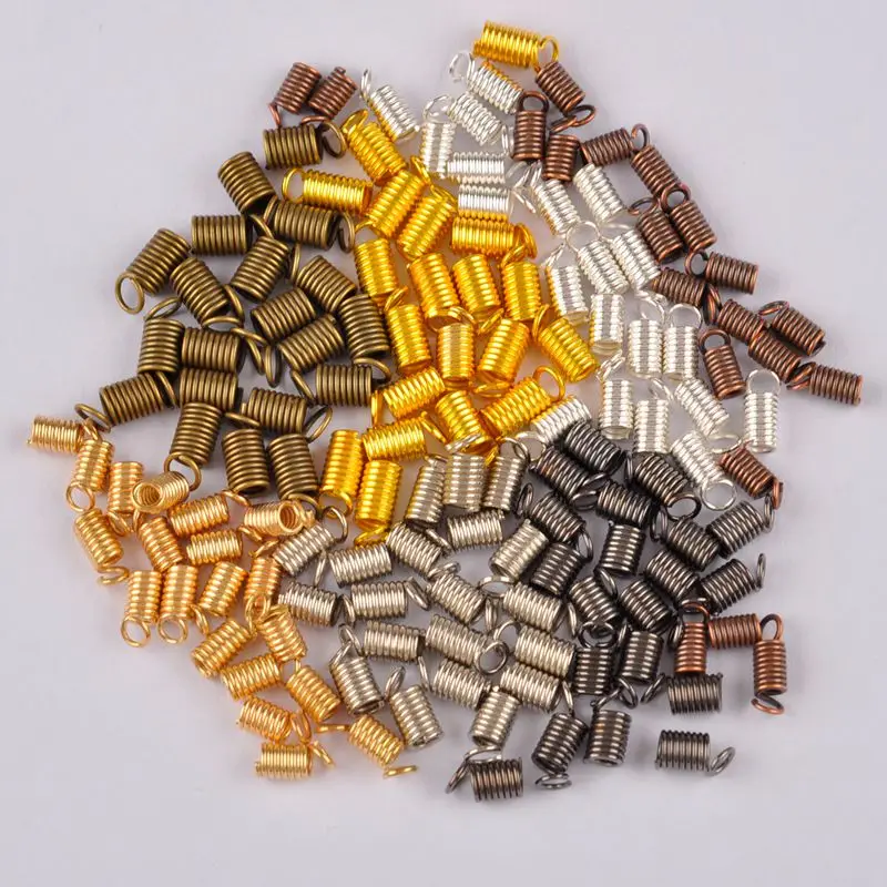 

1000piece String Rope Cord Ends Clips Fastener Connectors Crimp End Caps for Leather Cord DIY Jewelry Making Findings