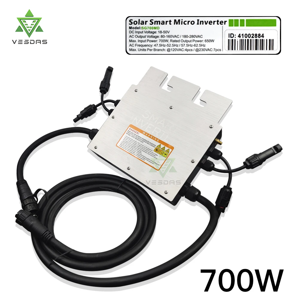 48v na Grade 2*350w para Grade de 110v Micro Inversor Solar Mppt 24 – 36 Tie Inteligente pv Suporte Painel 220v 700w