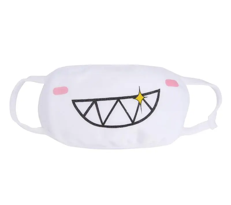 1 шт. Kwaii Милая противопылевая маска Kpop хлопковая маска для губ Emotiction Masque Kpop Маски Аниме мультфильм рот Муфельная маска для лица