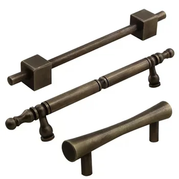 

2pcs/lot Brass Cabinet Handle and Knob Cupboard Door Pull Drawer Handle Furniture Hardware Bed Room Door Handle