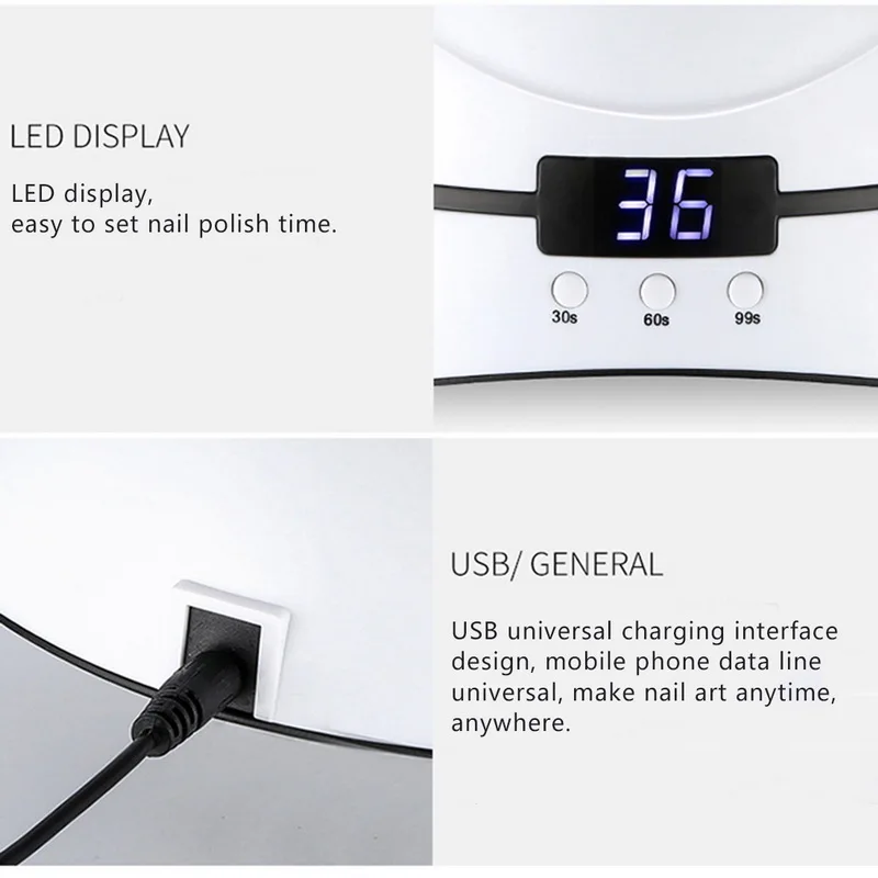 USB портативные УФ лампы 24 Вт для ногтей Dryerfor машина 12 светодиодов лампа всех типов