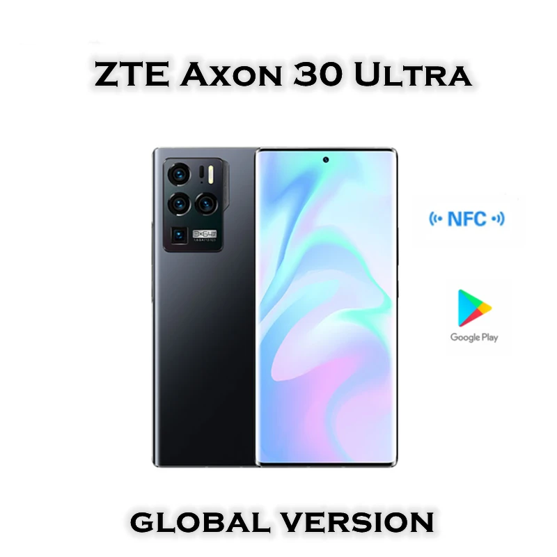 Global Version ZTE Axon 30 Ultra 5G SmartPhone 6.67‘’ 144Hz 2400x1080 FHD 4600mAh 66W Super Charge Snapdragon 888 best ram for gaming