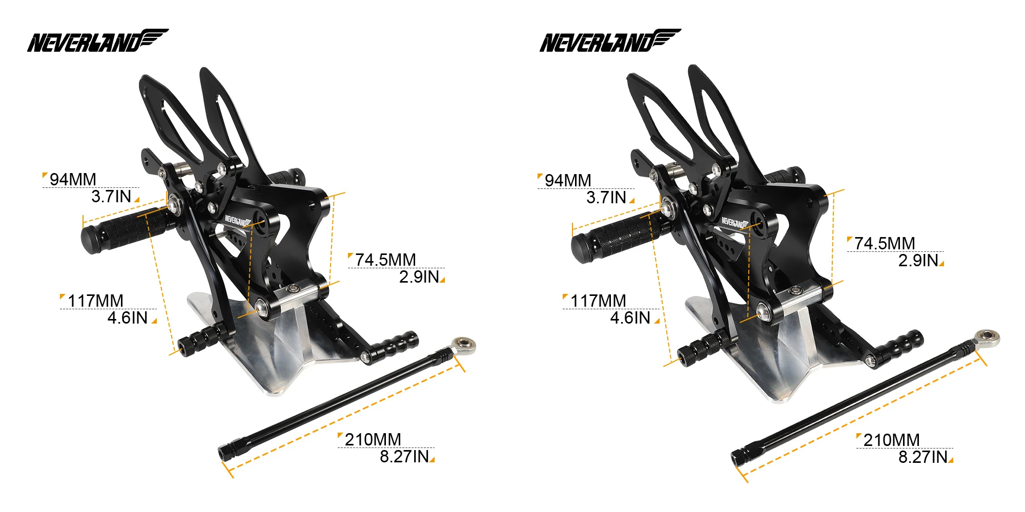 Для YAMAHA YZF-R6 2006- Мотоцикл с ЧПУ Регулируемые наездники задние наборы Rearset подножка подножки D45