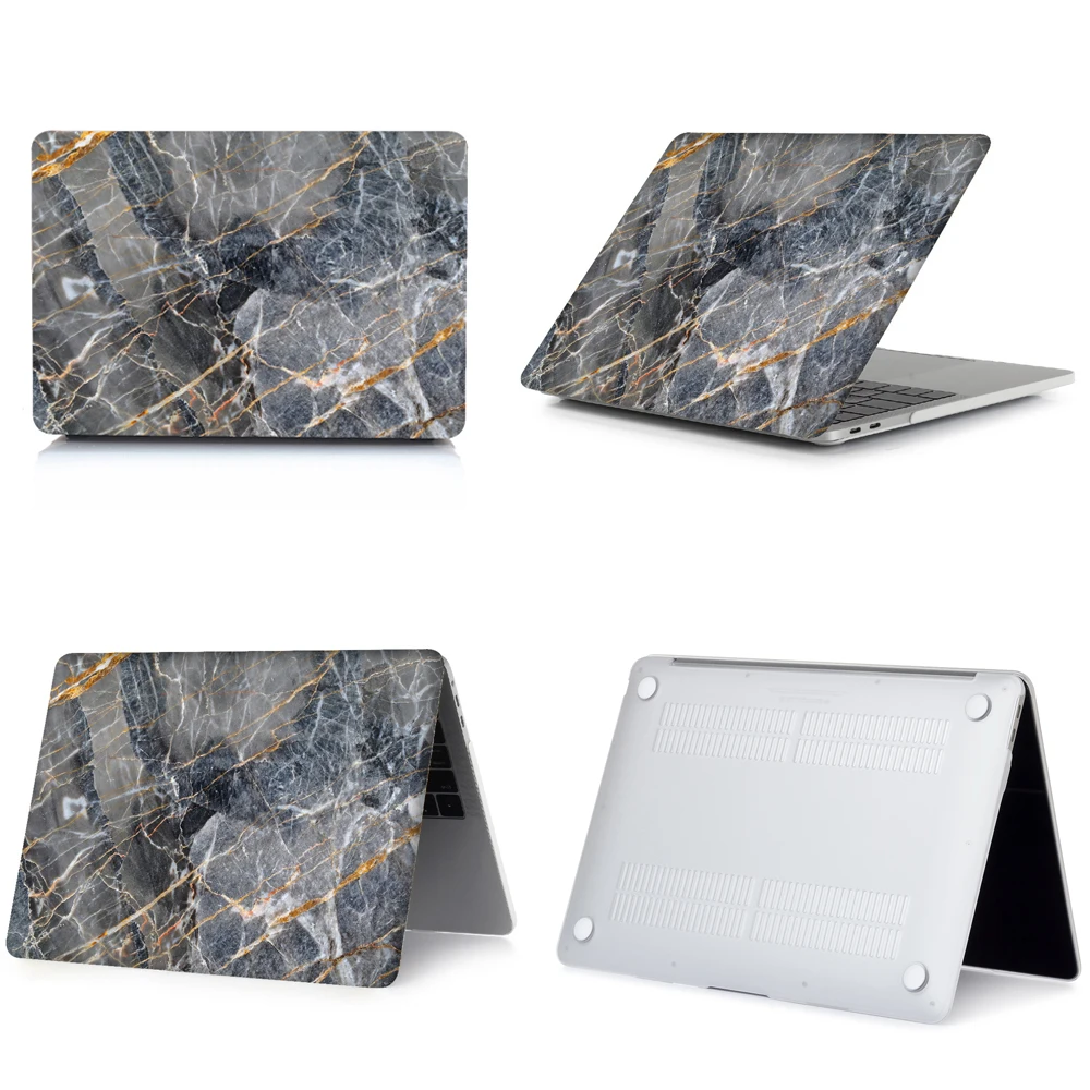 Мраморный чехол для ноутбука Macbook Touch ID Air 13 A1932 Pro retina 12 13 15 A2159 Новая сенсорная панель для Macbook Air 13+ крышка клавиатуры - Цвет: 014
