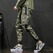 Камуфляжные брюки мужские модные контрастные цветные повседневные мульти-комбинезоны с карманами мужские уличные хип-хоп свободные джоггеры спортивные брюки мужские M-5XL
