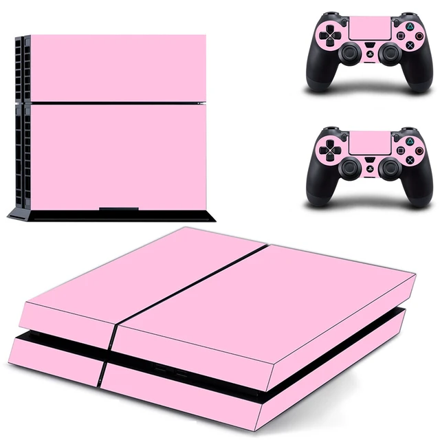 Pure Pink Color PS4 Stickers Play station 4 Skin Sticker Decal Cover For  PlayStation 4 PS4 Console & Controller Skins Vinyl