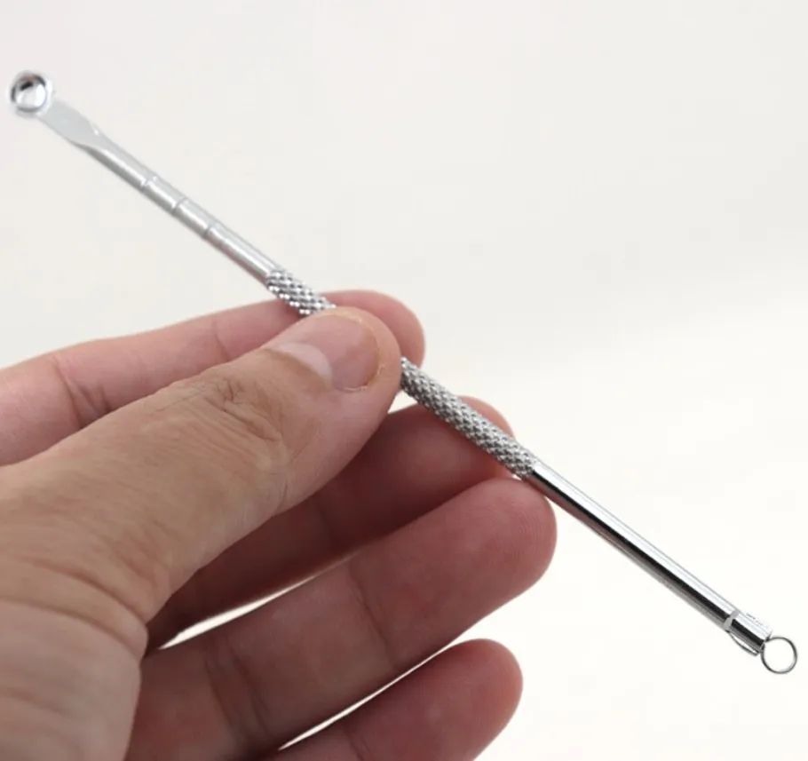 Value 4pcs Set Blackhead Remover Face Care Pimple Blackhead Remover Tool Spoon Facial Beauty Woman Skincare Makeup Tool Kit