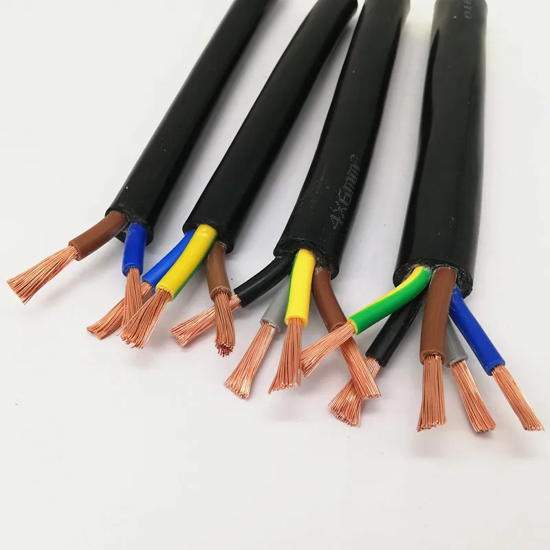 전기 PVC 케이블 전선 도체, 부드러운 피복 전선, 5 미터 2-5 코어, 18AWG 17AWG 15AWG 13AWG 11AWG 9AWG 구리 전선