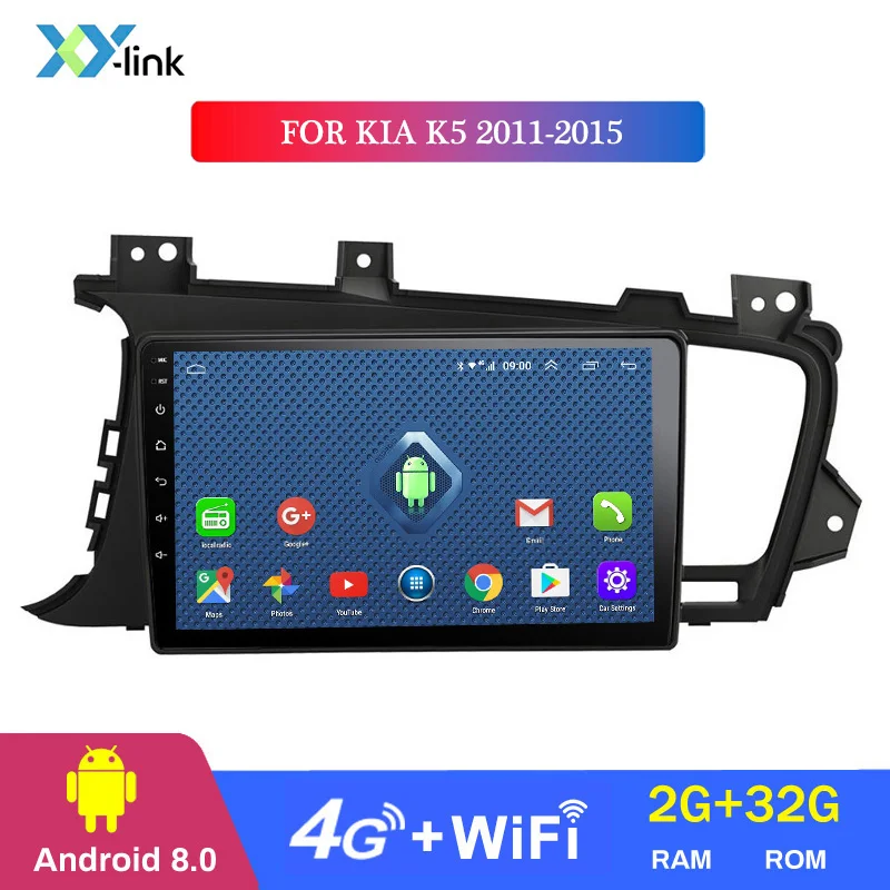 9 дюймов Android 2.5D автомобильный DVD gps для KIA k5 2011- автомобильный Радио gps навигация головное устройство встроенный wifi - Цвет: 4 CORES 2G RAM