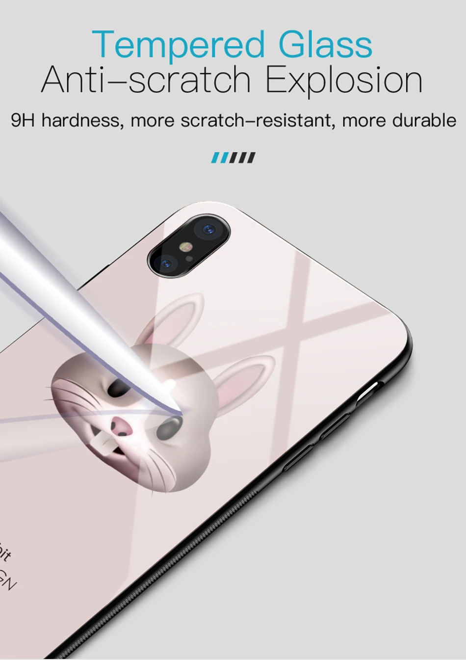 Роскошный чехол для IPhone X, чехол с милым мультяшным рисунком из ТПУ и закаленного стекла, задняя крышка для IPhone X 10, чехол, стильные чехлы Marvel, пленка