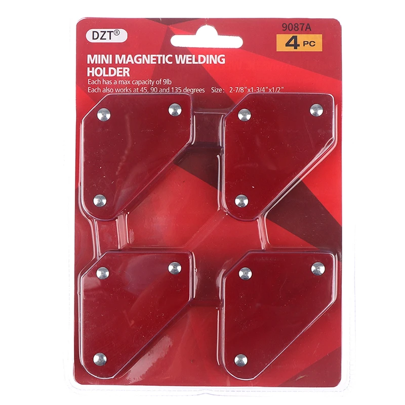 4Pcs/set Hot Sale Triangle Welding Positioner Magnetic Fixed Angle Soldering Locator Tools Without Switch Welding Accessories afbeelding