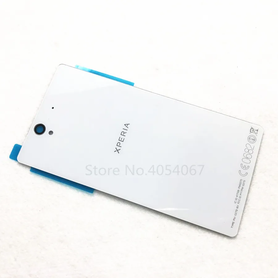 Стекло батарейный Корпус задняя крышка для sony Xperia Z L36 LT36 L36H C6902 C6606 C6603 C6602 Замена задней двери чехол - Цвет: Z white