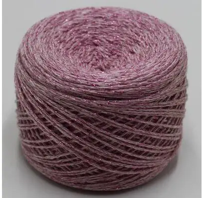 pink purple 200 г/лот пряжа для вязания и вязания крючком matethread DIY пряжа для вязания крючком металлик+ хлопок металлизированные нитки для ручного вязания - Цвет: pink purple