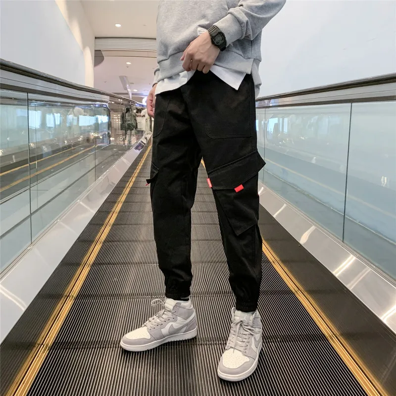 

Large Size K1025/P50 Men's Trousers Loose-Fit Korean-style Casual Pants MEN'S Overalls Popular Brand Versatile Large Size Capri