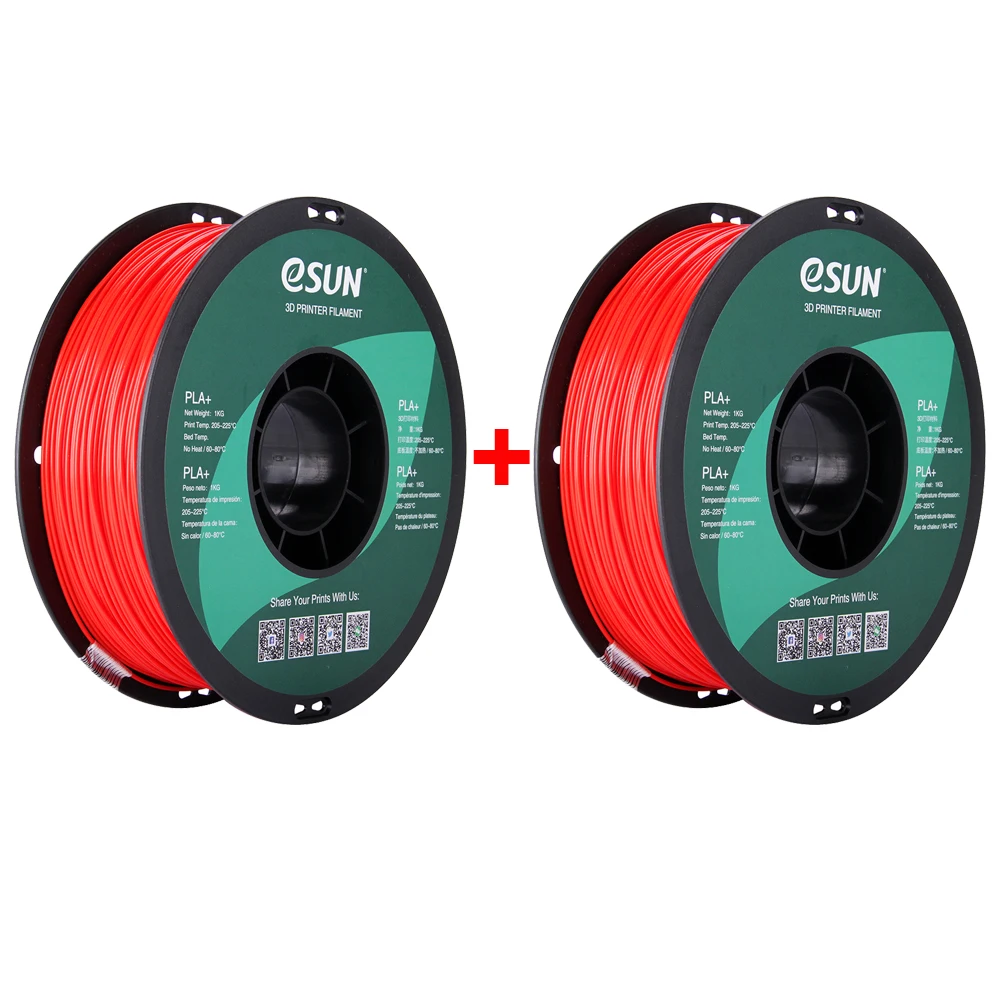 2 Rolls eSUN 3D Printer Filament PLA+ PLA Plus 1.75MM PLA 1KG