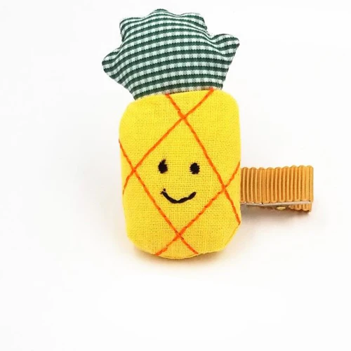 14 Hairpin Pineapple Детские ленты для волос морковь заколки для волос Мультяшные шпильки с изображениями фруктов резинки ручной работы повязка на голову с кружевом творческие волосы аксессуары - Цвет: 14 Hairpin Pineapple