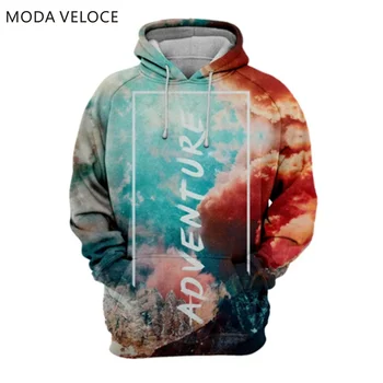 

MODAVELOCE Between Clouds Hoodie Polyester With Wool Men Hoodies Sweatshirts Winter Anime's Hoodie One Piece