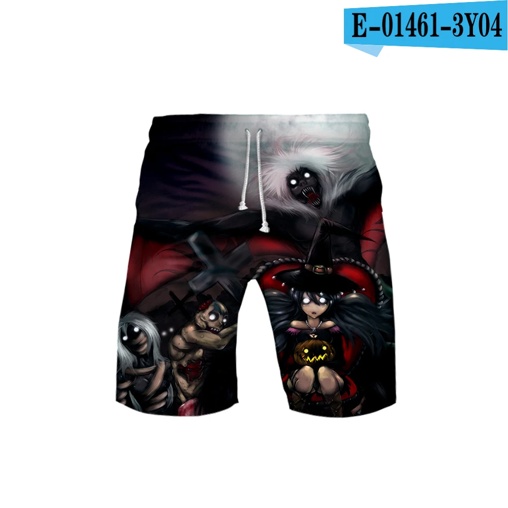 FRDUN TOMMY Halloween Jack-o'-lantern shorts summer men fashion Leisure Beach shorts New Kpop popular casual Basic shorts - Цвет: As shown