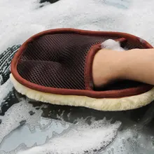 Односторонняя шерстяная кашемировая перчатка для мытья машины Чистящая рукавица моющая щетка Ткань Инструменты для чистки автомобиля