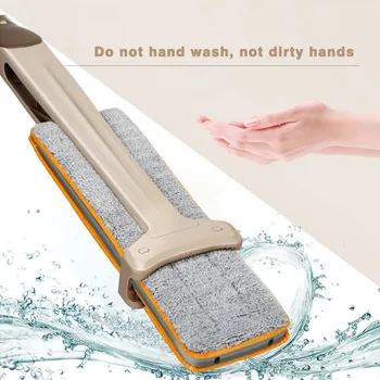 

New Arrivals Self-Wringing Double Sided Flat Mop Telescopic Comfortable Handle Mop Floor Cleaning Tool For Living Room Robotic