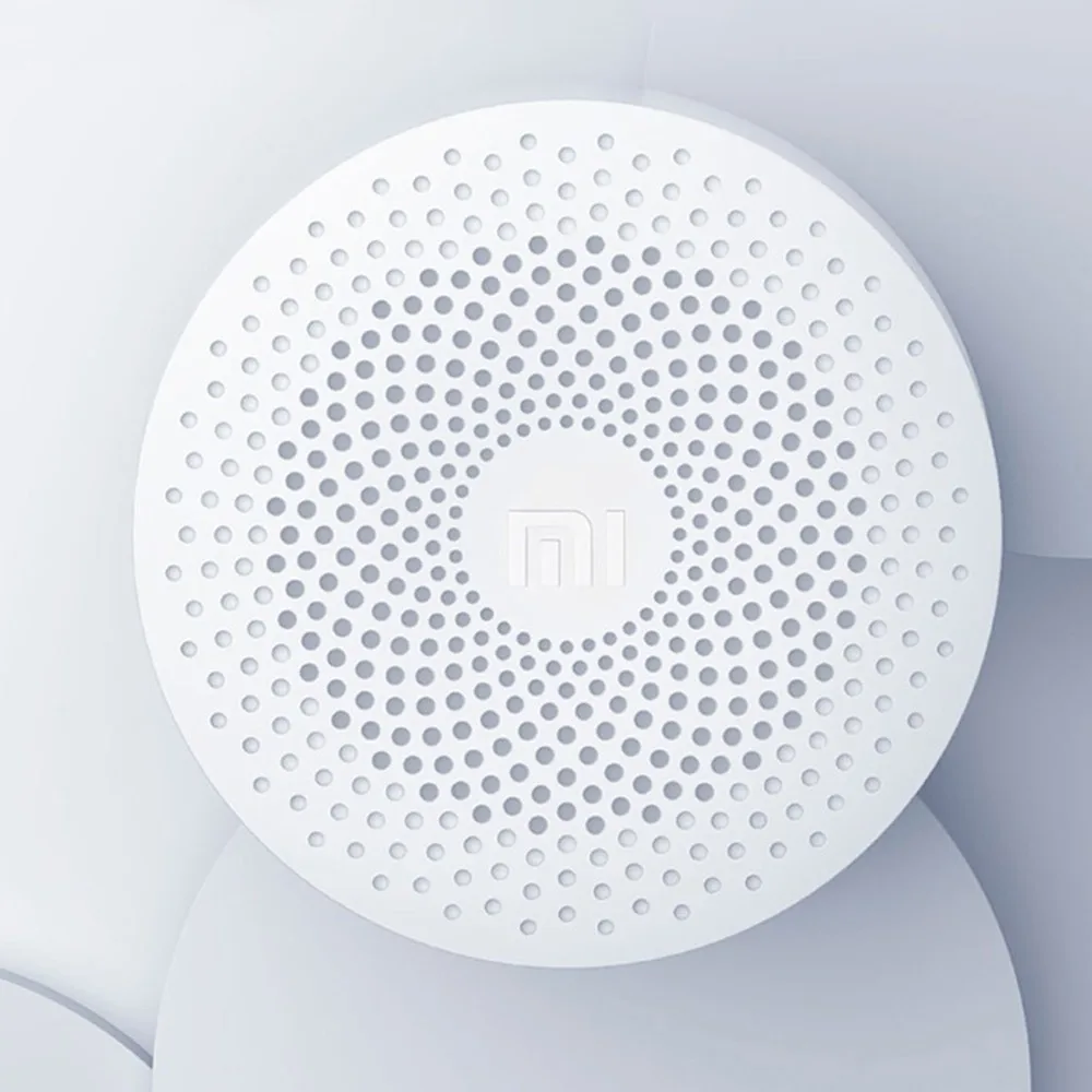 Белый Xiaomi Mini AI Bluetooth портативный беспроводной динамик со шнурком металлическая текстура портативный и алюминиевый сплав динамик - Цвет: Белый