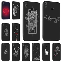 Черный кремниевый Honor 8X Мягкий силиконовый чехол из