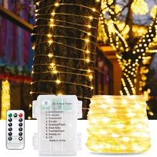 

200/100/50/20leds Christmas Lights String Outdooer Waterproof PVC Wire Fairy Garland Holiday Lamp for Wedding New Year Decors