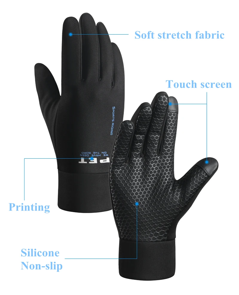 Geometric Pattern Men's Fashion Geometric Polyester Milk Fiber Gloves