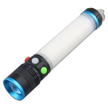 

Aluminum 10W Siren Warning 18650 Rechargeable Magnetic Dimmable Flashlight LED Camping Light