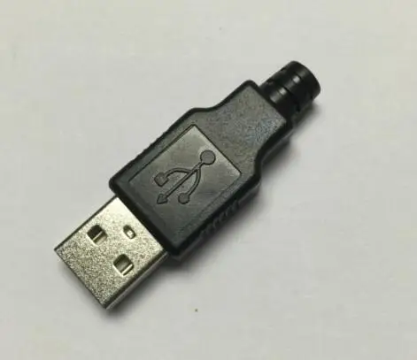 Бесплатная доставка 100 шт. 4-контактный разъем USB типа А с черной пластиковой