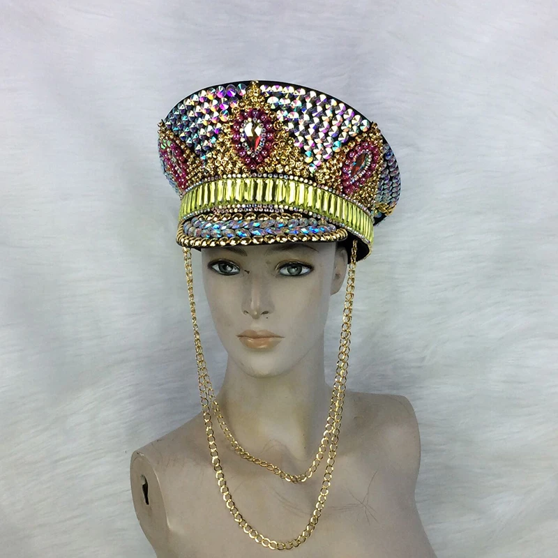 Fashion Handmade Adult Captain Hats Carnival Costume Performance Cap