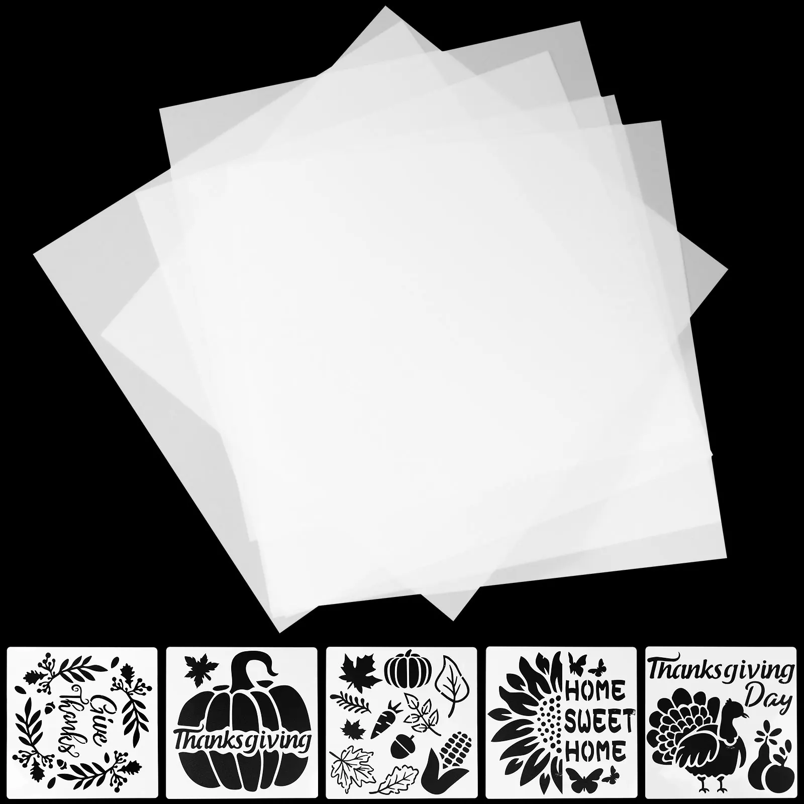 16 PCS) 6 Mil Blank Stencil Material - Clear Mylar Template Sheets