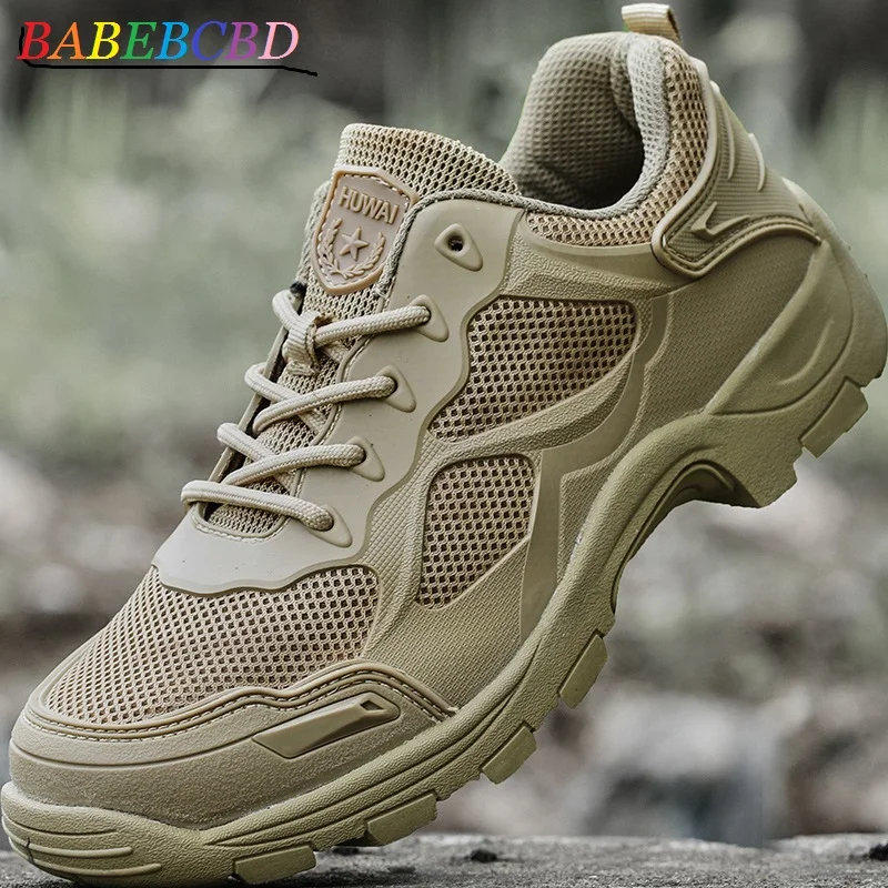 

Combat Training Boots Men's Ultra-Light Tactical Shoes Military Summer Breathable Desert Tactical Climbing Special Forces Boots