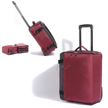 

High capacity Travel Suitcase Rolling Luggage Boarding Trolley Oxford Cloth Foldable Travel Bag