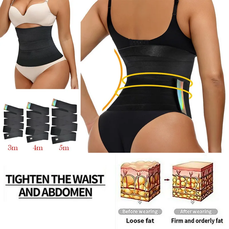 shapewear for dresses Waist Trainer Snatch Bandage Wrap Tummy Sweat Sauna Trimmer Belt For Women Belly Body Shaper Compression Band Weight Loss Sheath spanx bodysuit