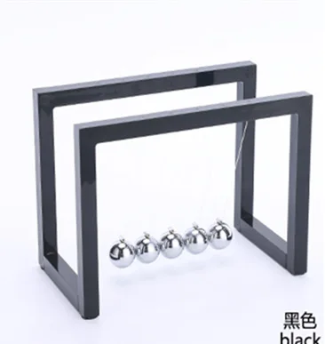 

ABS Newtons Cradle Steel Balance Pendulum Ball Physics Science Fun Desk Toy Educational Teaching Accessory Gift White Black