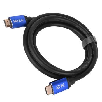 

1.8 Meter High Speed HDMI 2.1 Extension Cable Connector Video Adapter Cable for TV Monitor Game Console (Blue)
