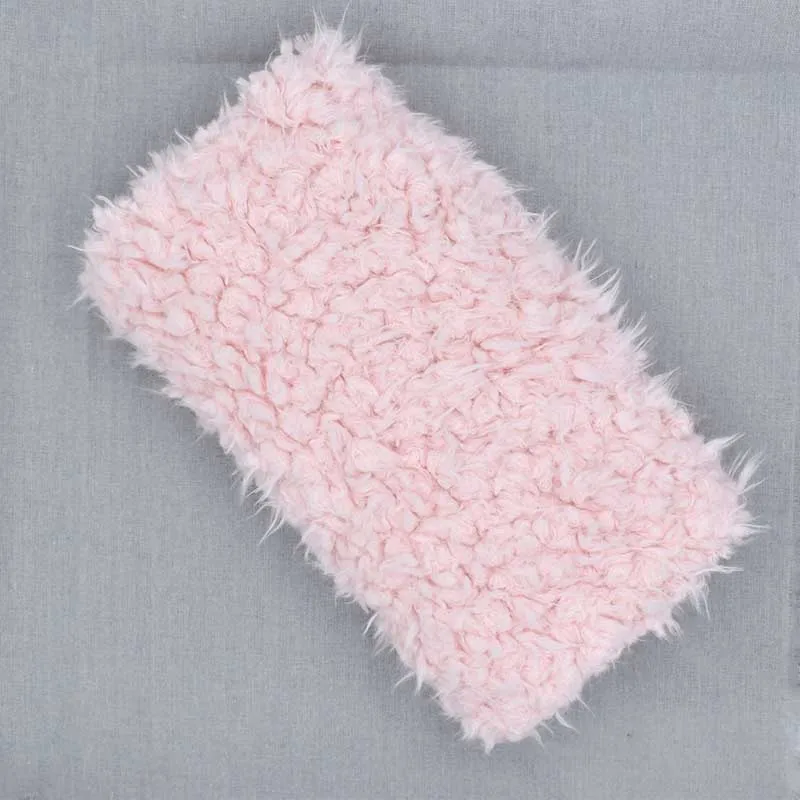 pink Одеяло из искусственного меха для новорожденных; детское одеяло для фотосессии; супер мягкие Аксессуары для фотосессии для новорожденных; 50*50 см - Цвет: pink