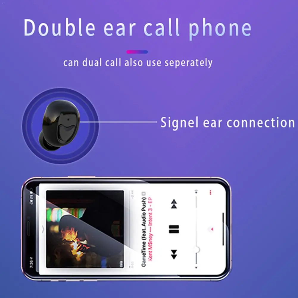 OTTWN TW20 Bluetooth 5,0 металлический стержень Беспроводные наушники-вкладыши мини Hi-Fi стереонаушники Спортивная гарнитура с микрофоном