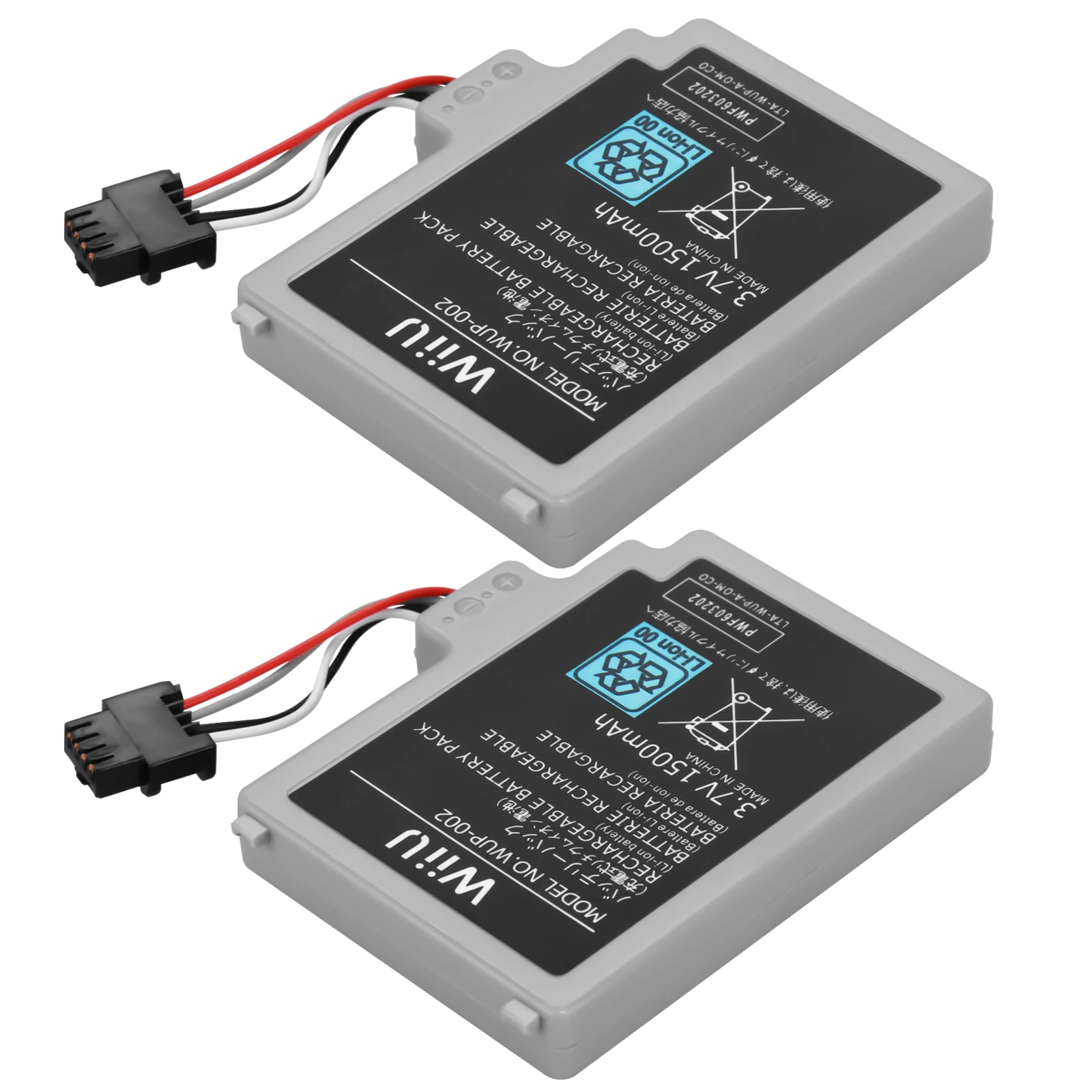 2PCS Batteria Per Nintendo Wii U Gamepad Controller WUP-012 Sostituzione 3.7V 1500mAh 16