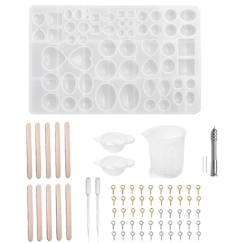 

Resin Moulds DIY Clear Silicone Combination Molds for Pendants Jewelry Making DIY Jewelry Making Tools Set
