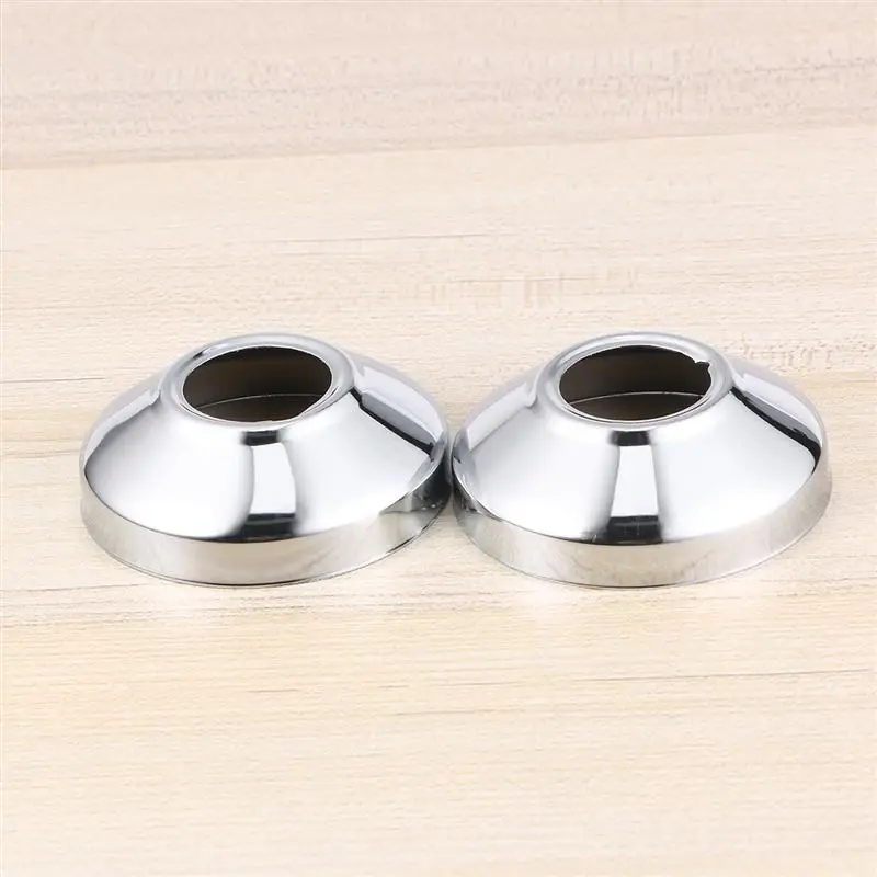 WINOMO 15pcs Round Faucet Cover Household Triangular Valve Round Cover Stainless Steel Cover For Home Bathroom Supplies