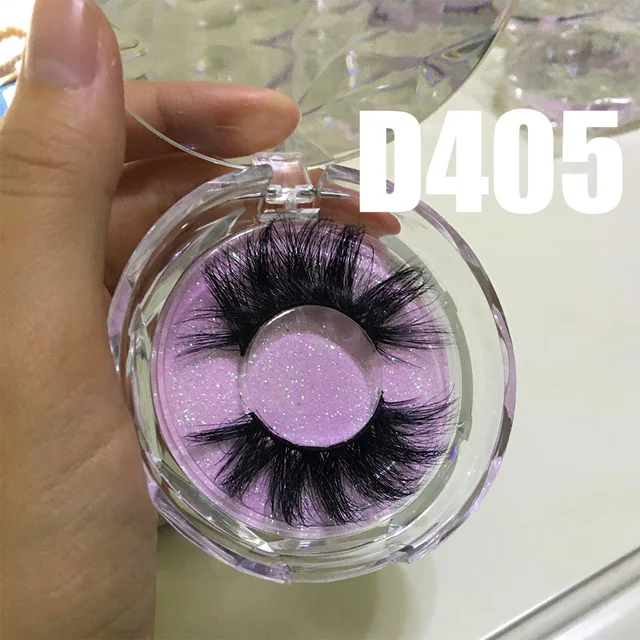 BossGirl Lashes False Eyelashes Natural Long 22mm 20mm 3D 5D Real Mink Handmade Lightweight Comfortable D414 D405 round