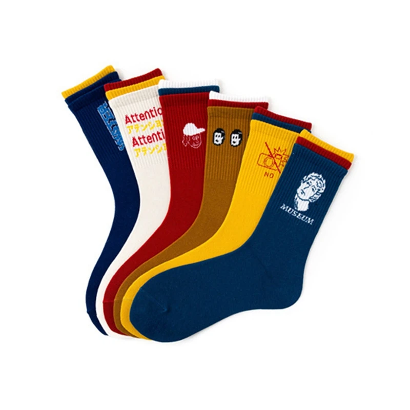 Женские хлопковые носки Харадзюку кавайные носки meias корейские забавные носки с вышивкой Харадзюку calcetines femeninos