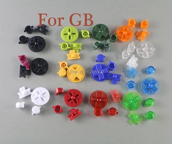 

50sets 13 Color Optional Black Clear Customs DIY Buttons Set Replacement for Gameboy Classic for GB DMG A B buttons D-pad Button