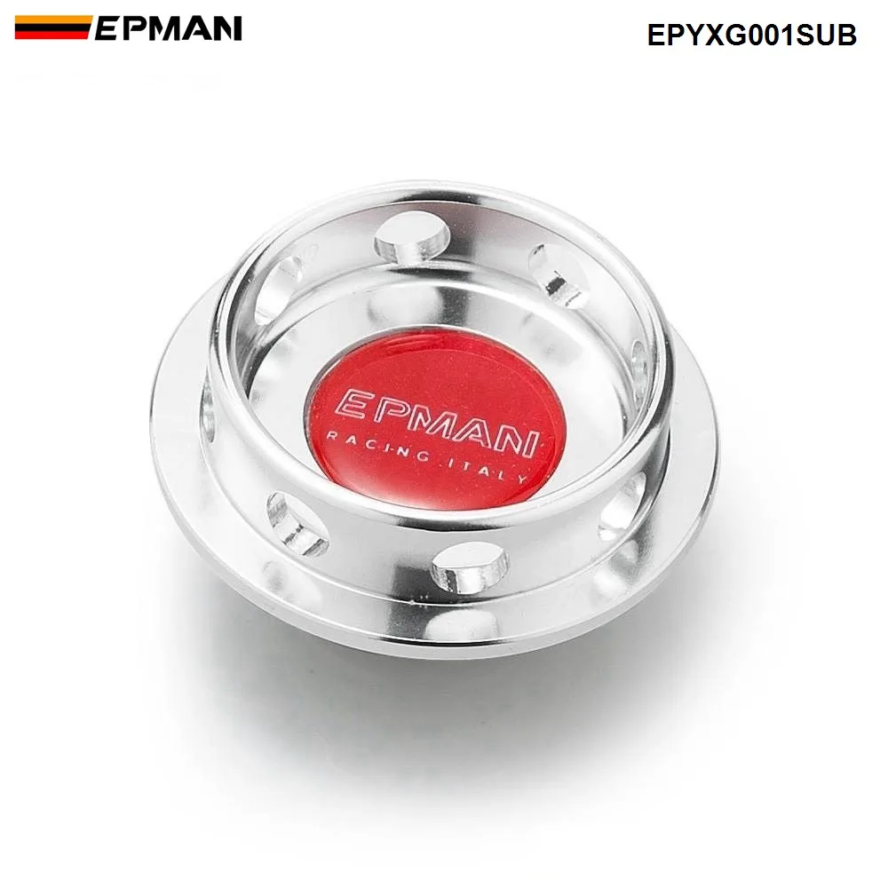 EPMAN Ограниченная серия Заготовка двигателя Масляный Фильтр Крышка для SUBARU EPYXG001SUB - Цвет: Серебристый
