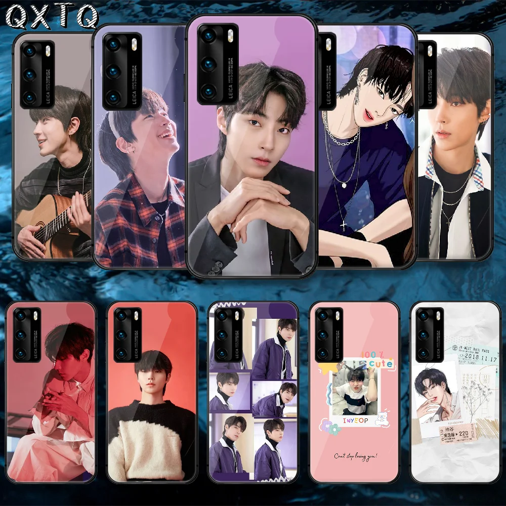 Kpop Hwang In Yeop чехол для телефона из закаленного стекла Huawei Honor Mate P 8 9 10 20 30 40 A X I Pro Lite